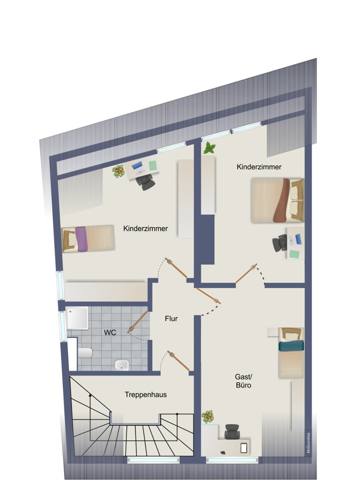 Dachgeschoss (kein Maßstab)