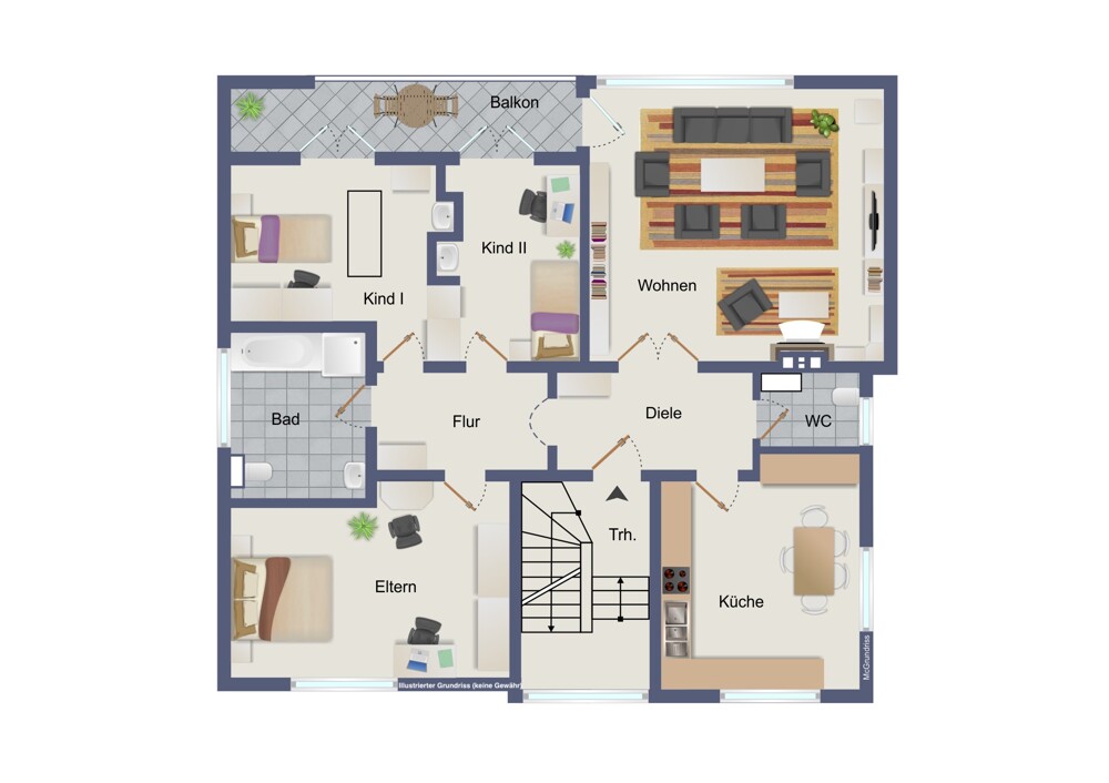 Obergeschoss (kein Maßstab)