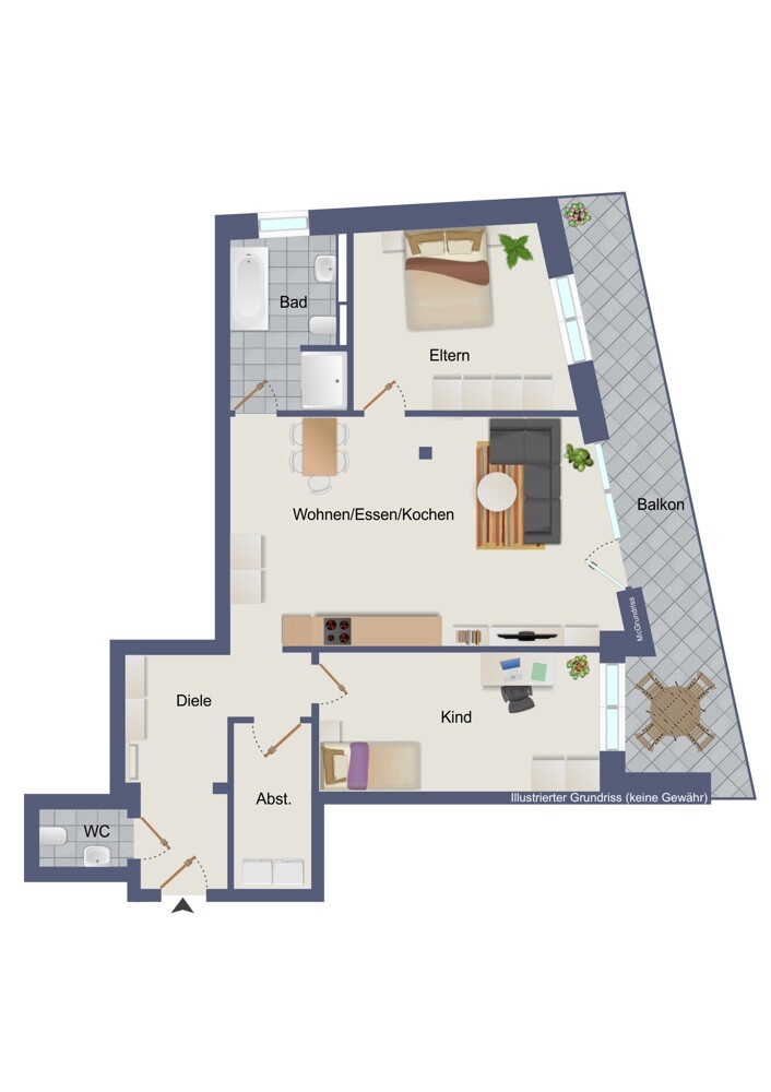 1. Obergeschoss (kein Maßstab)