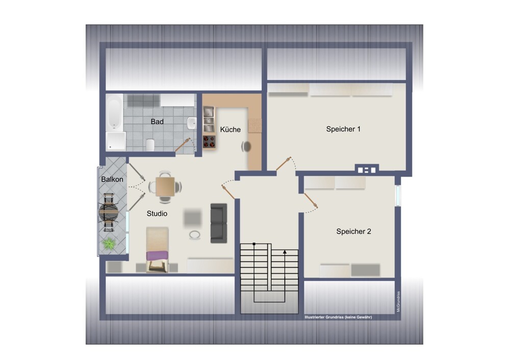 Dachgeschoss (kein Maßstab)