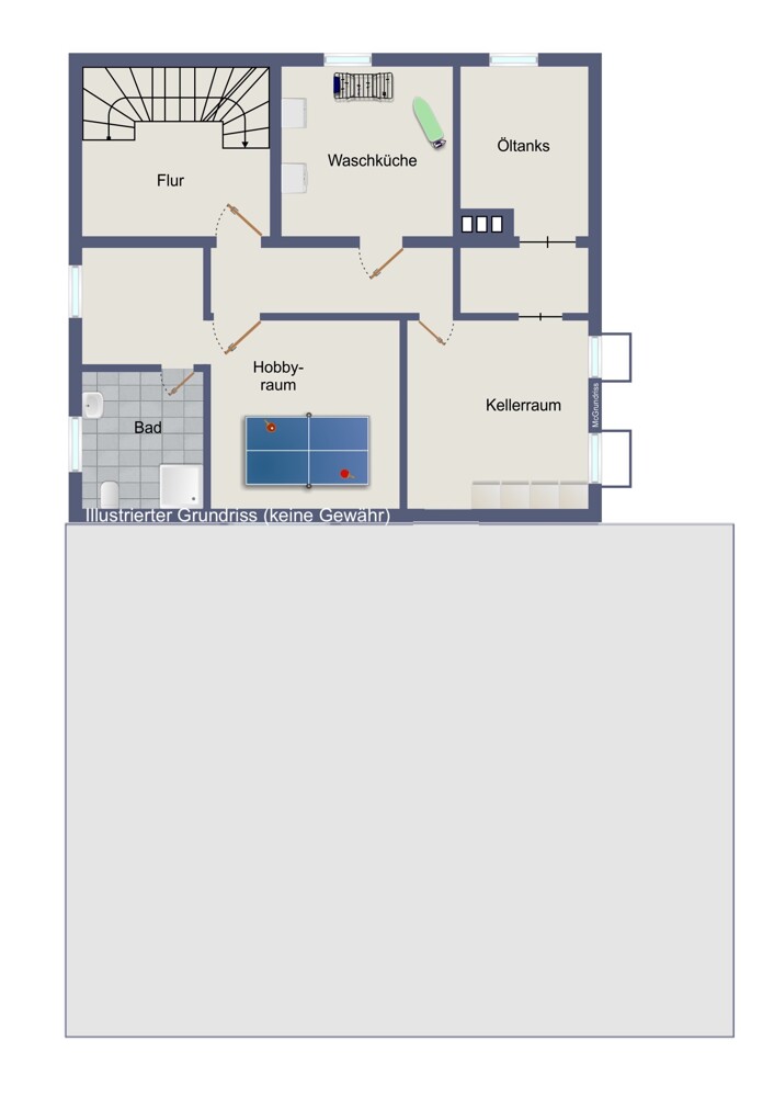 Untergeschoss (kein Maßstab)