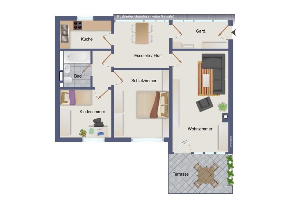 1. Obergeschoss (kein Maßstab)