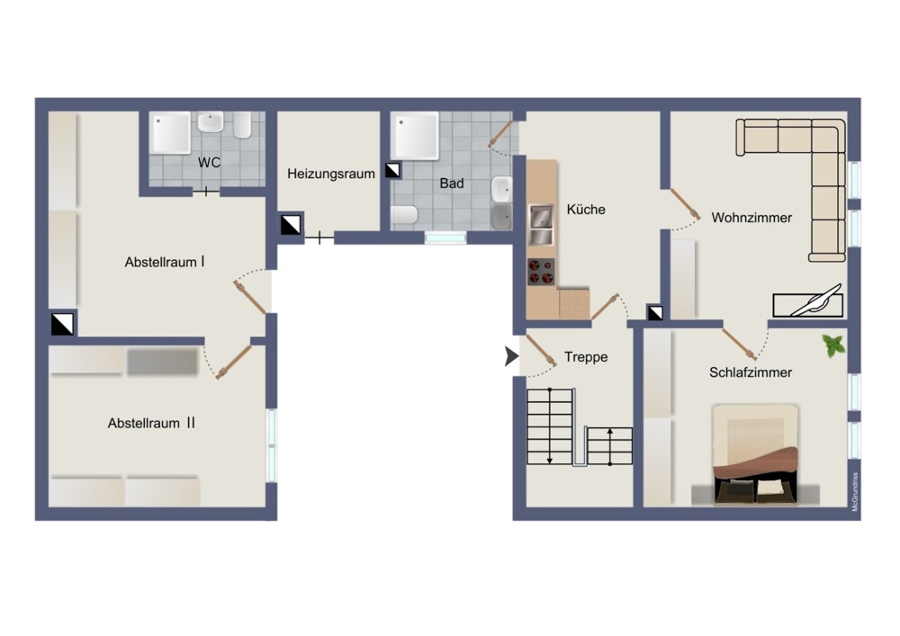 Erdgeschoss (kein Maßstab)