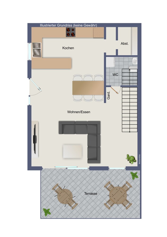 Grundriss EG (kein Maßstab)