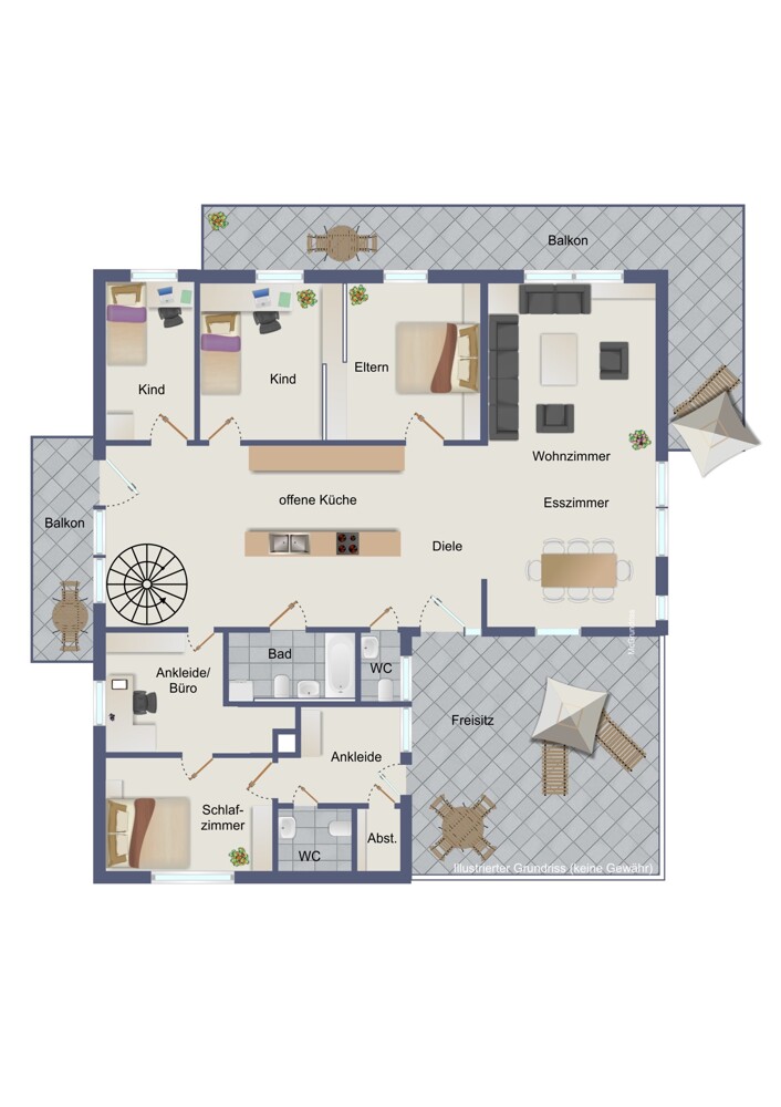 Erdgeschoss (kein Maßstab)