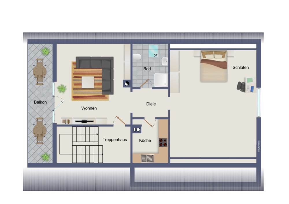 Dachgeschoss (kein Maßstab)