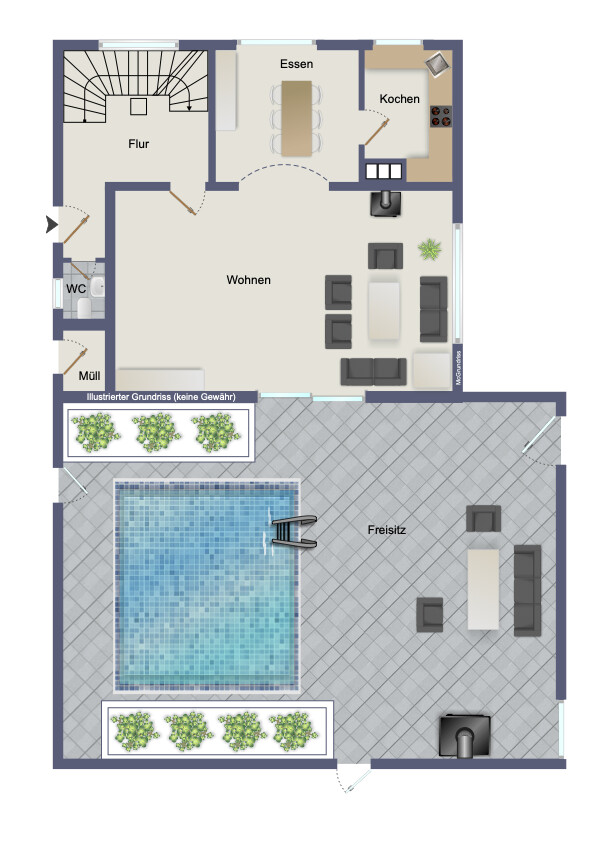 Erdgeschoss (kein Maßstab)