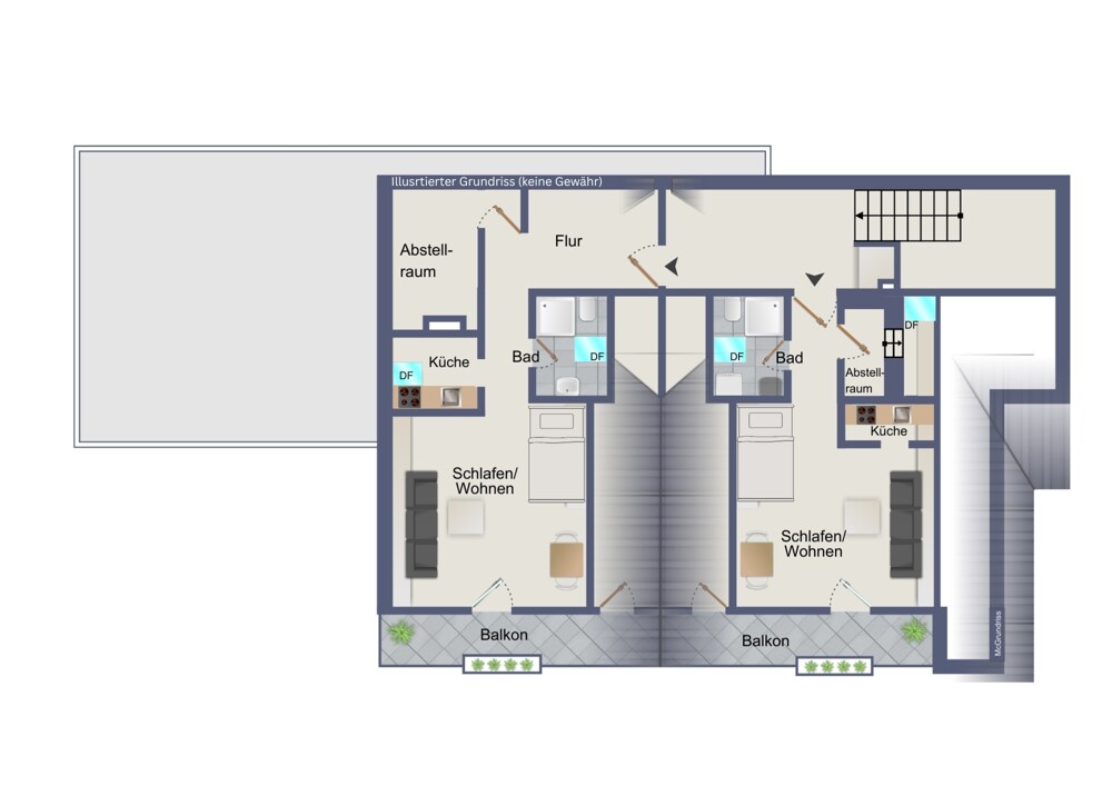 Dachgeschoss (kein Maßstab)