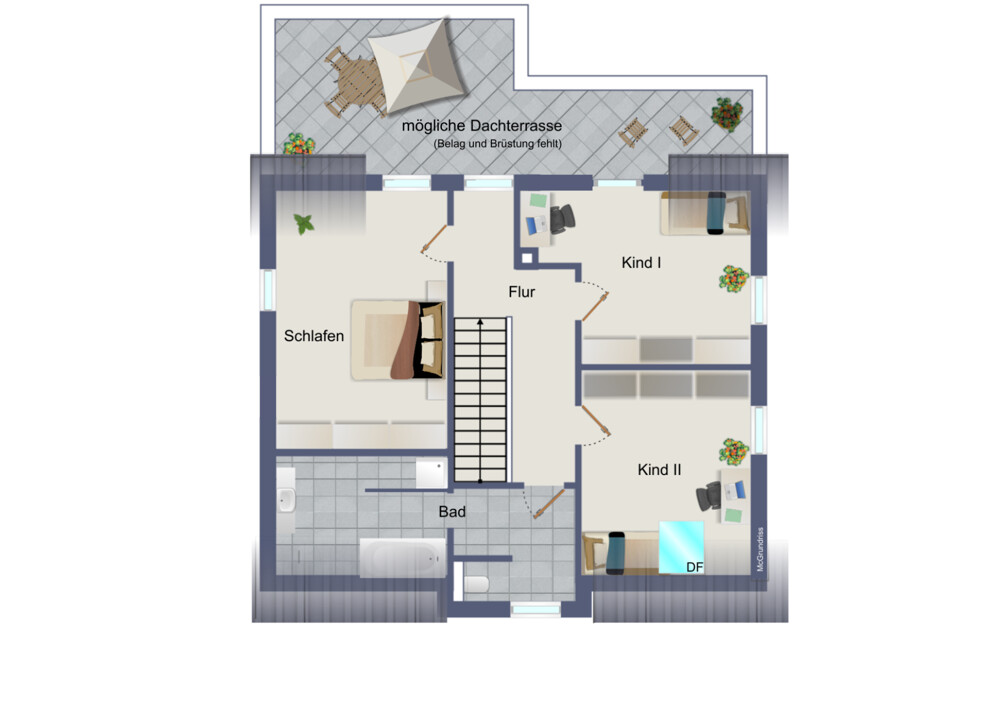 Dachgeschoss (kein Maßstab)